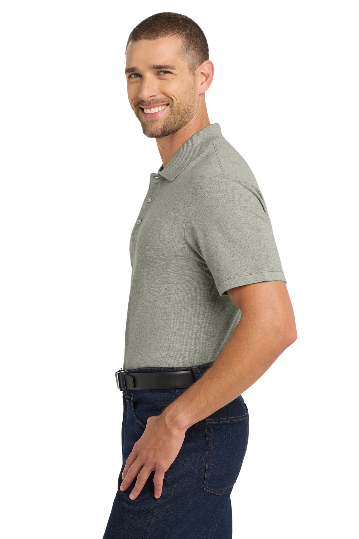 Men's Giza Cotton Short Sleeve Polo Shirt | MaisonCashmere