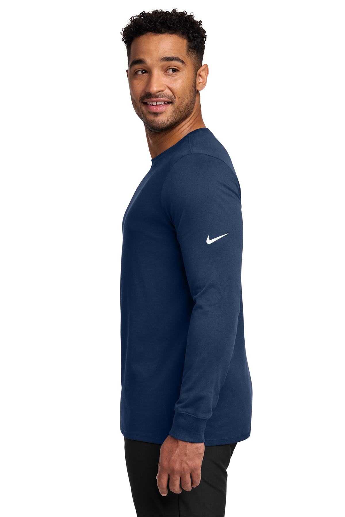 Nike Dri-FIT Cotton/Poly Long Sleeve Tee | Product | Company Casuals