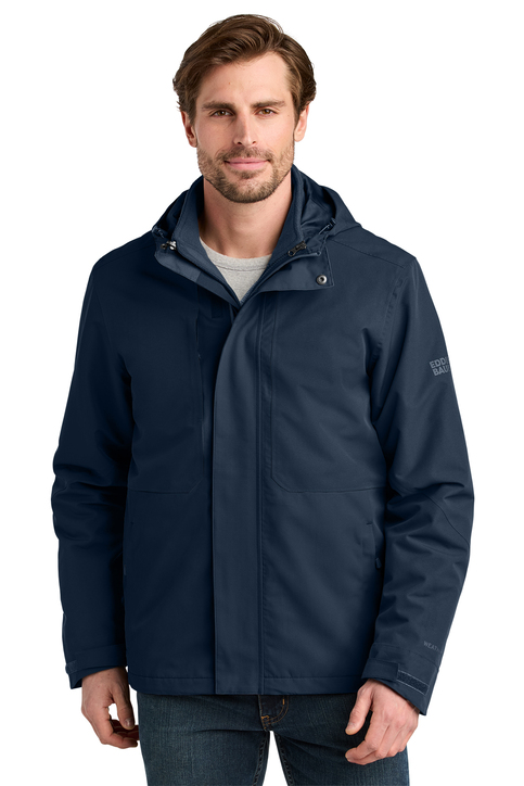 Eddie Bauer Collection Ultra Plush - Couverture réversible en Polaire Sherpa Douce et Confortable, Parfaite pour lit ou canapé, Village de Montagne - Rouge