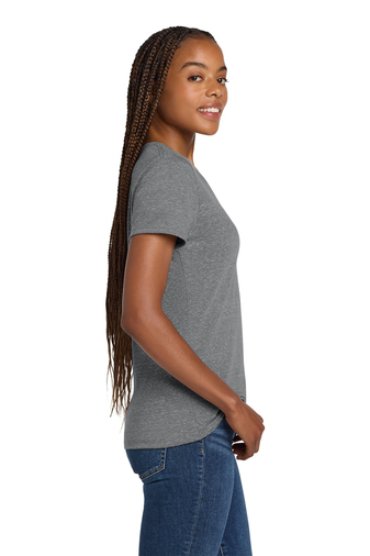 Jerzees Women's Snow Heather Jersey V-Neck T-Shirt | Product | SanMar
