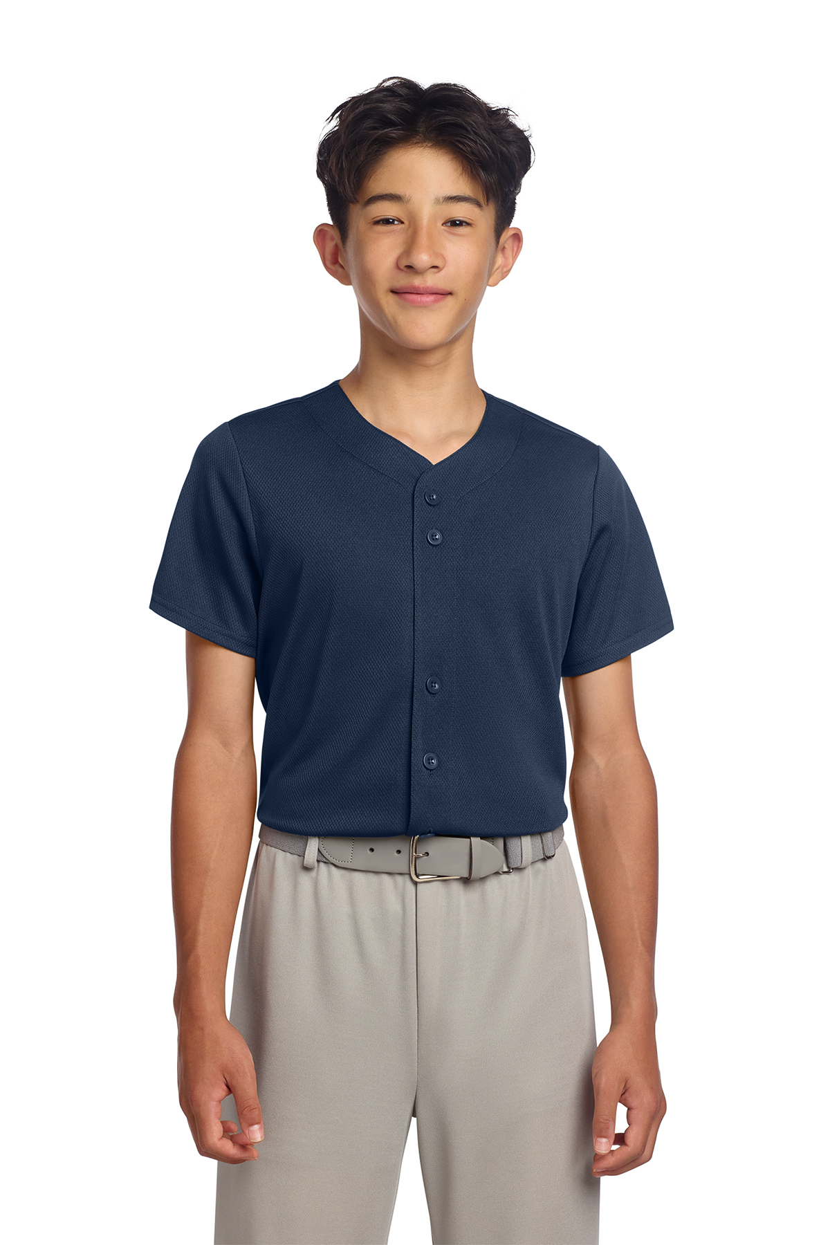 Sport-Tek Youth PosiCharge Tough Mesh Full-Button Jersey | Product