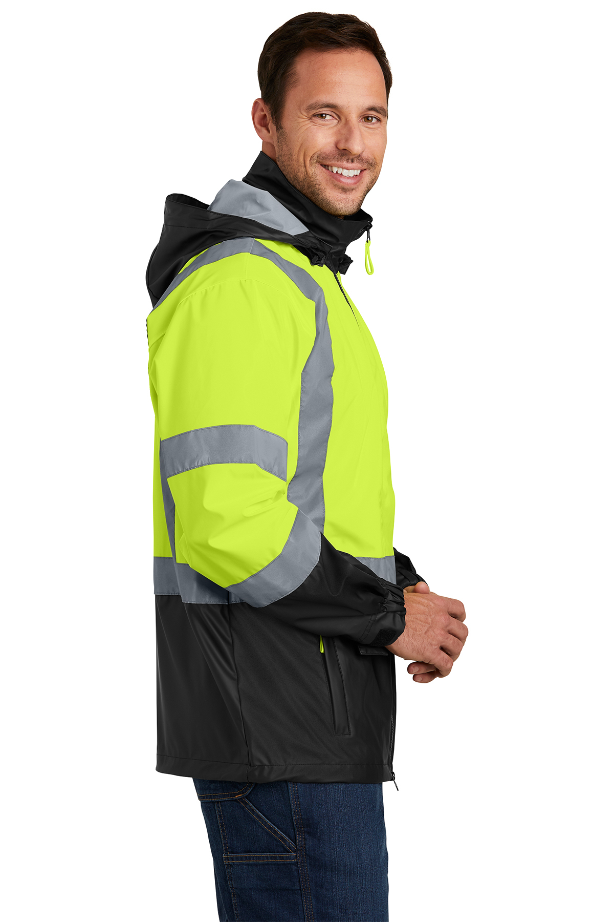 Hi-Visibility ANSI Type R Class 3 Classic Wind Breaker, SWB-C3Y-3X