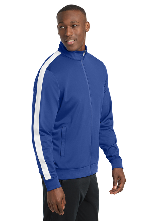 Sport-Tek Tricot Sleeve Stripe Track Jacket | Product | SanMar