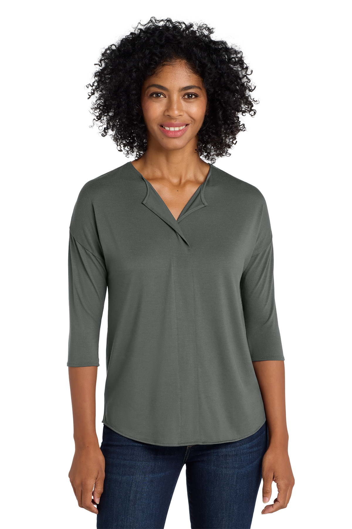 Port Authority Women's Concept 3/4-Sleeve Soft Split Neck