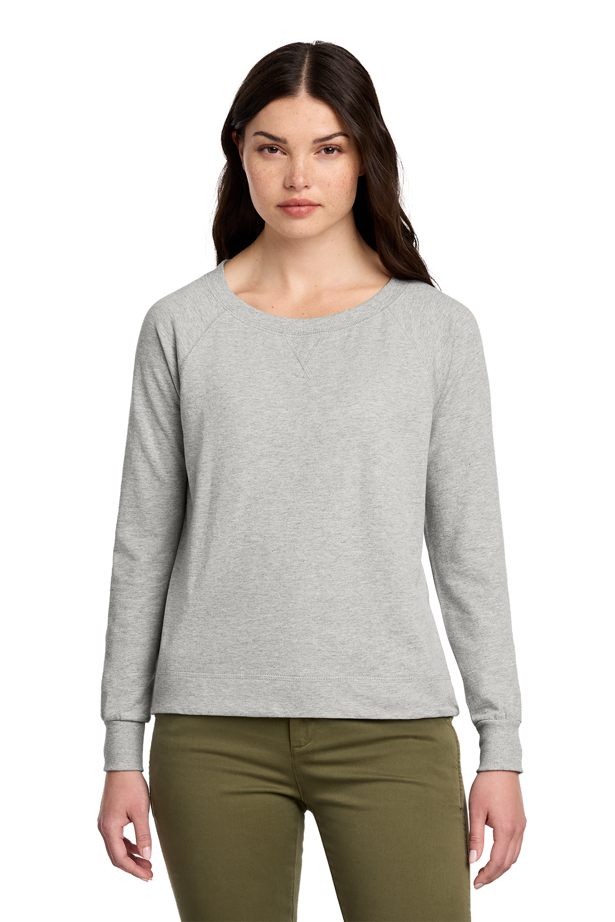 District Women's Featherweight French Terry Long Sleeve Crewneck