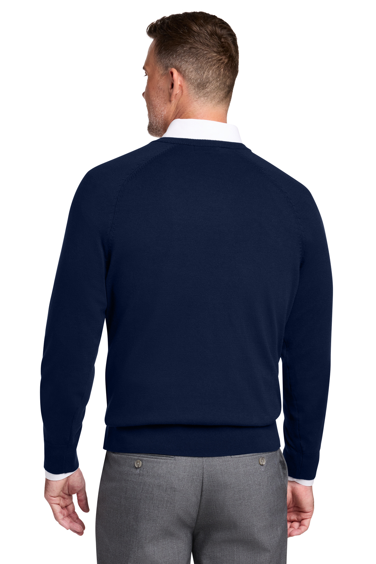Brooks Brothers Cotton Stretch V-Neck Sweater | Product | SanMar