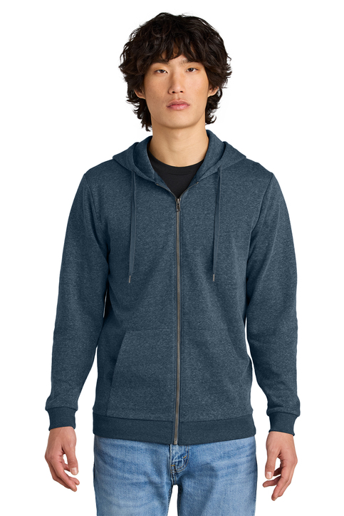 S w zip hoodie long theredthread gray District Perfect Tri Fleece