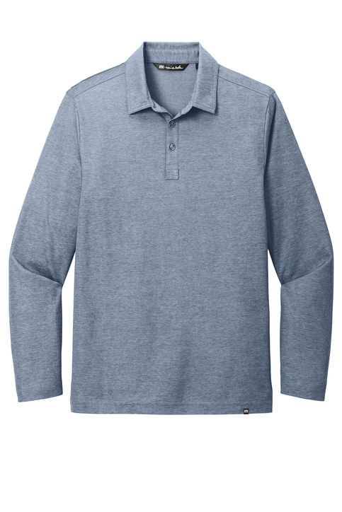 TravisMathew Oceanside Heather Long Sleeve Polo | Product | SanMar