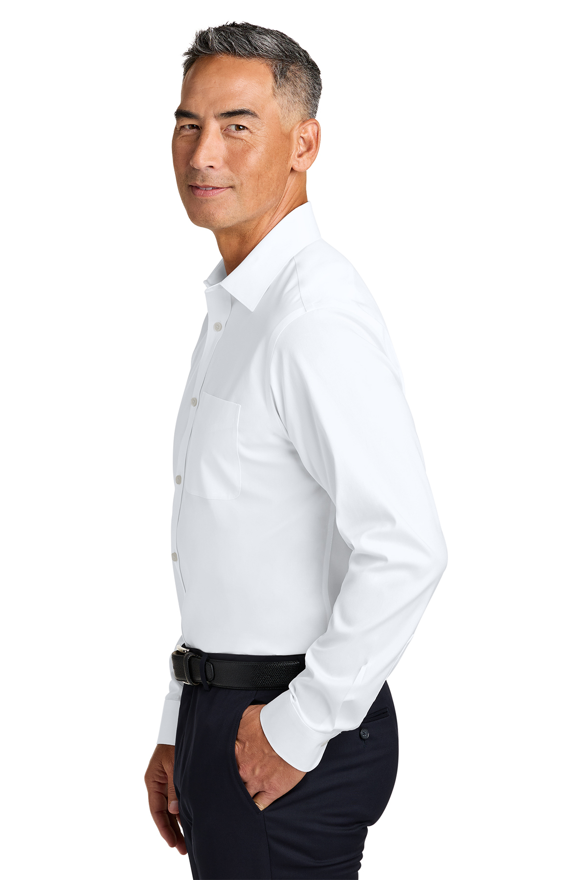 Brooks Brothers Wrinkle-Free Stretch Pinpoint Spread Collar Shirt