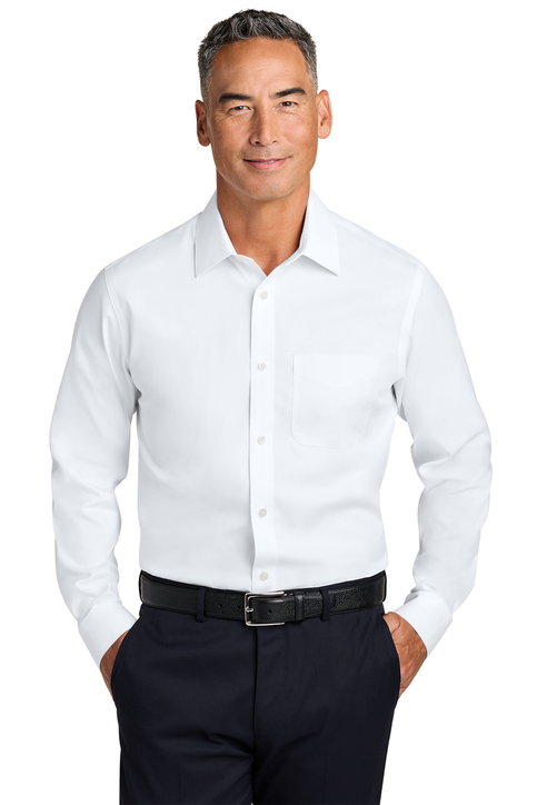 Brooks Brothers Wrinkle-Free Stretch Pinpoint Shirt | Product | SanMar