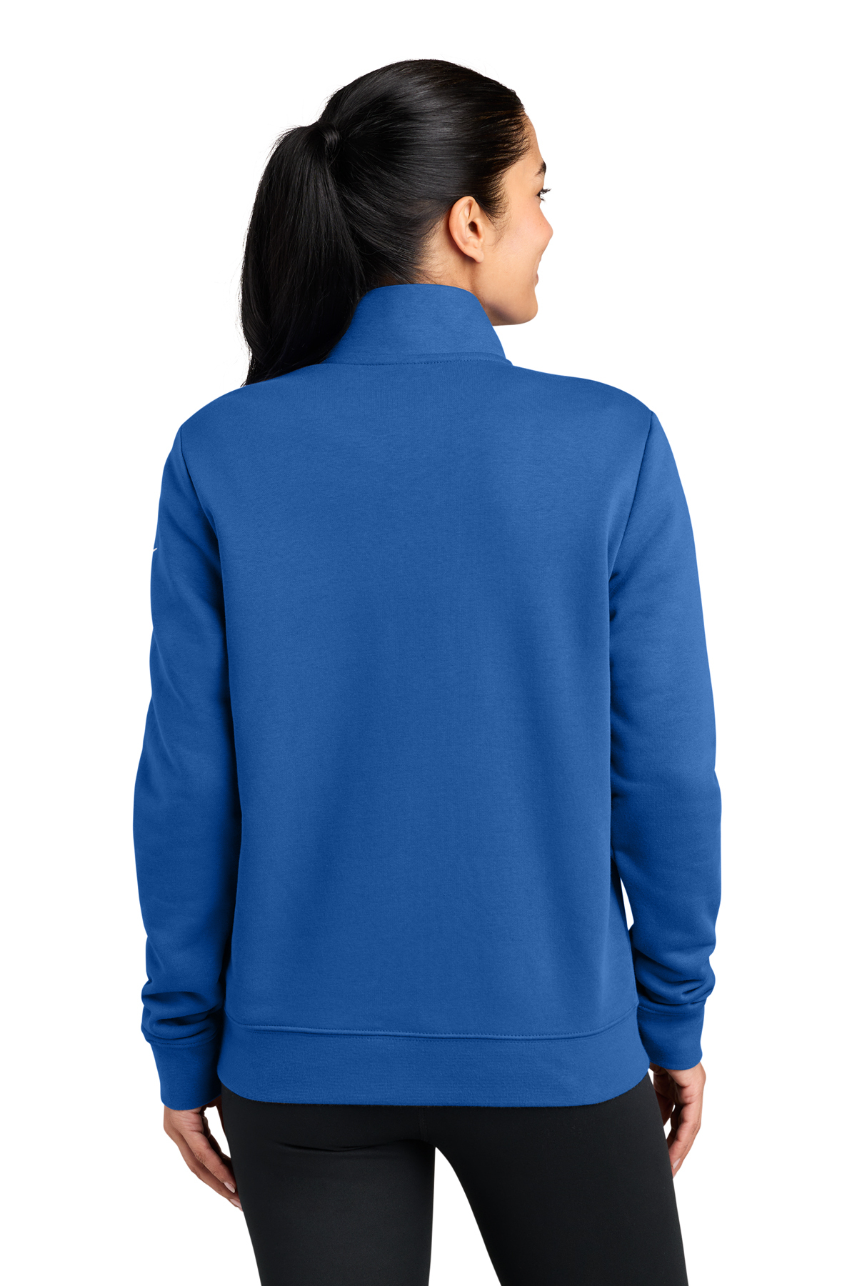 Nike Women's Club Fleece Sleeve Swoosh 1/2-Zip | Product | SanMar