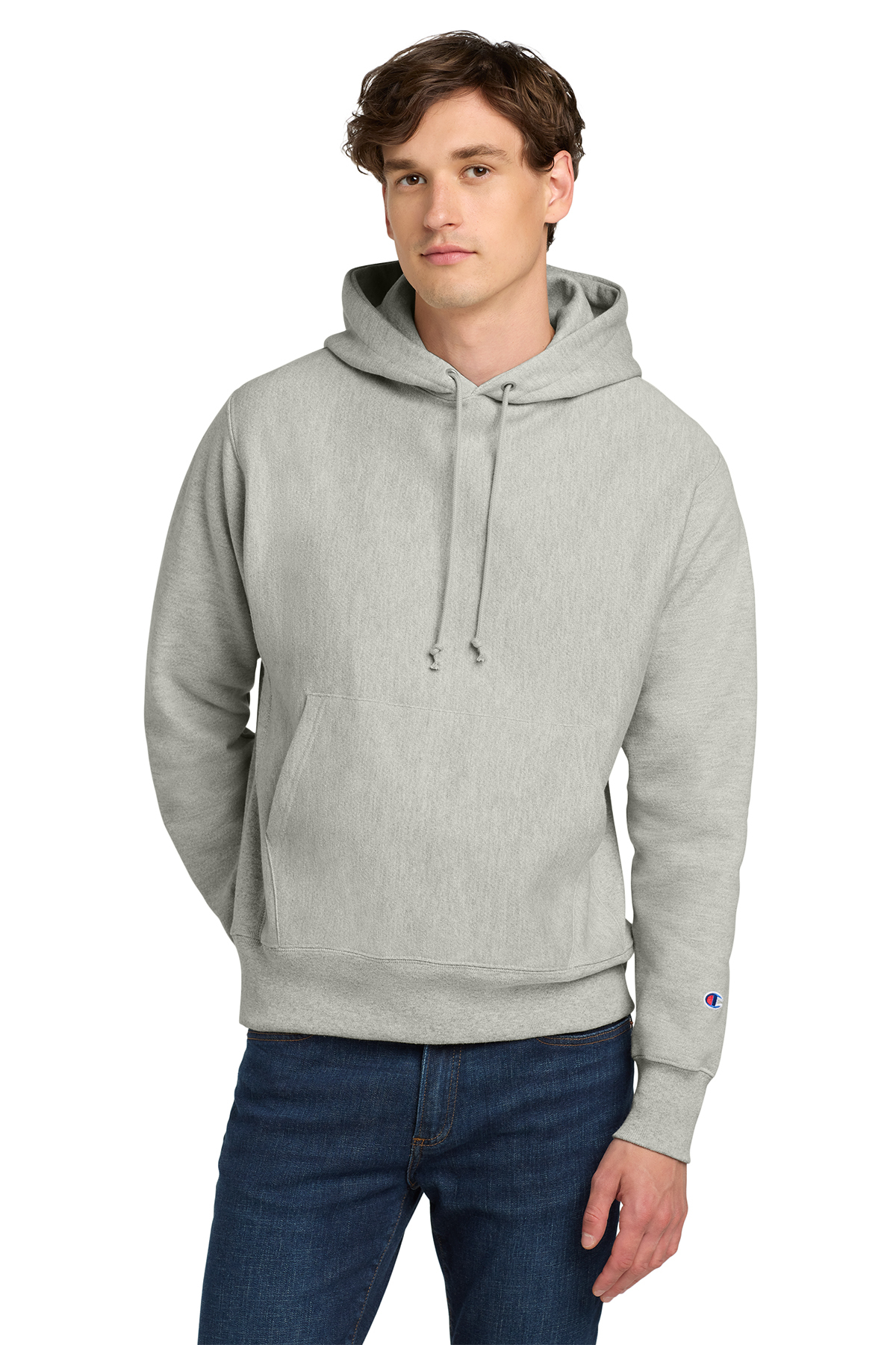 Champion reverse weave small logo oxford grey sweatpants top