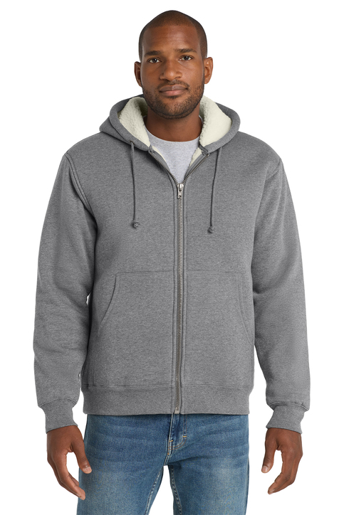 SANSAN GEAR 23FW FLEECE HOODED JACKET - LIGHT GREY sansangear