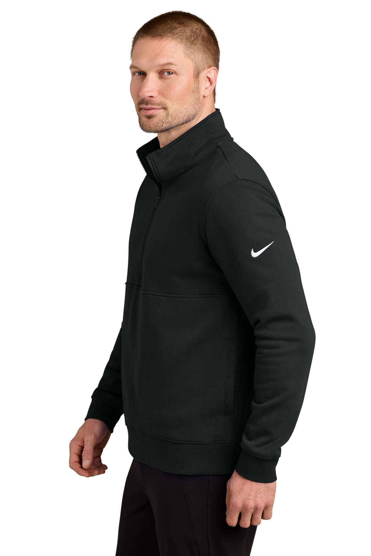 Nike Club Fleece Sleeve Swoosh 1/2-Zip | Product | SanMar