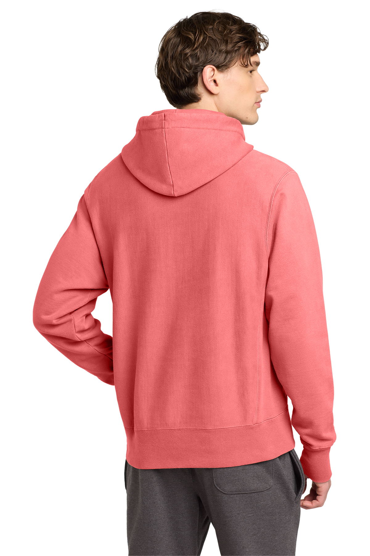 Champion Reverse Weave Garment Dyed Hooded Sweatshirt Product SanMar