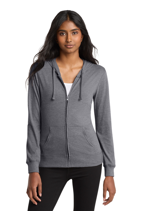 District Women's Fitted Jersey Full-Zip Hoodie | Product | SanMar