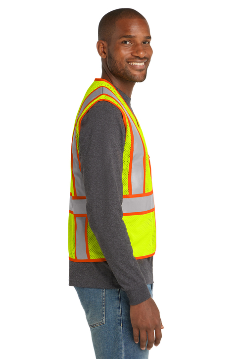 CornerStone ANSI 107 Class 2 Mesh Zippered Two-Tone Vest | Product