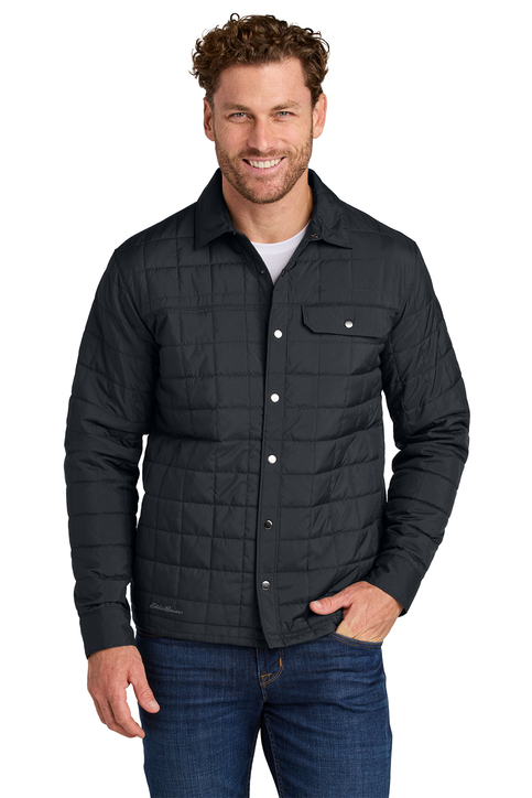 Eddie Bauer ラムレザーシャツジャケット Lサイズ ブラック 624Wx724H-9746-Black-0-