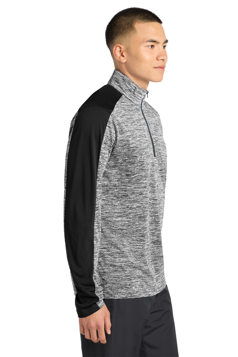 Sport-Tek PosiCharge Electric Heather Colorblock 1/4-Zip Pullover