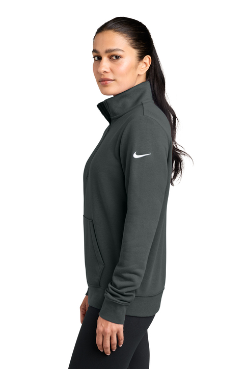 Nike Women's Club Fleece Sleeve Swoosh 1/2-Zip | Product | SanMar