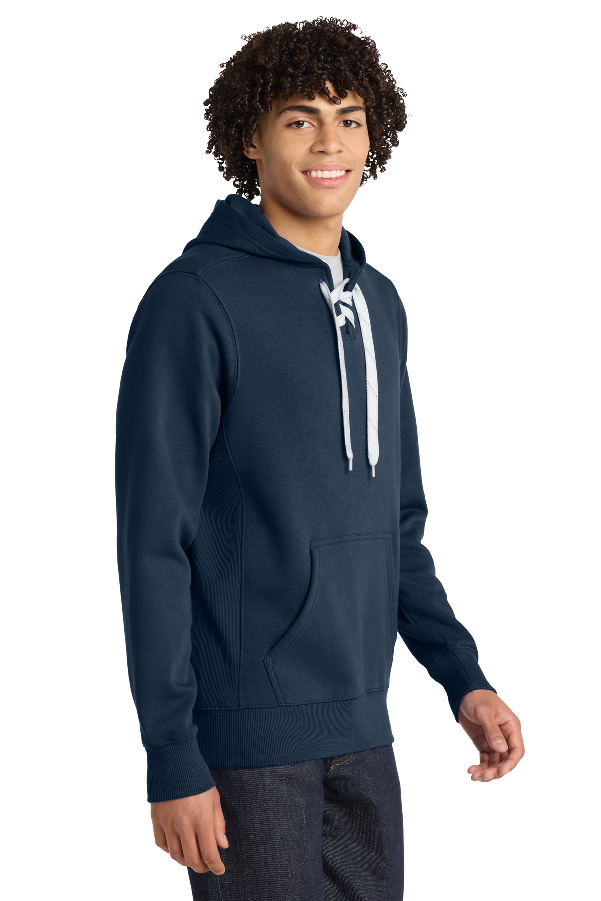 Sport-Tek Lace Up Pullover Hooded Sweatshirt | Product | SanMar
