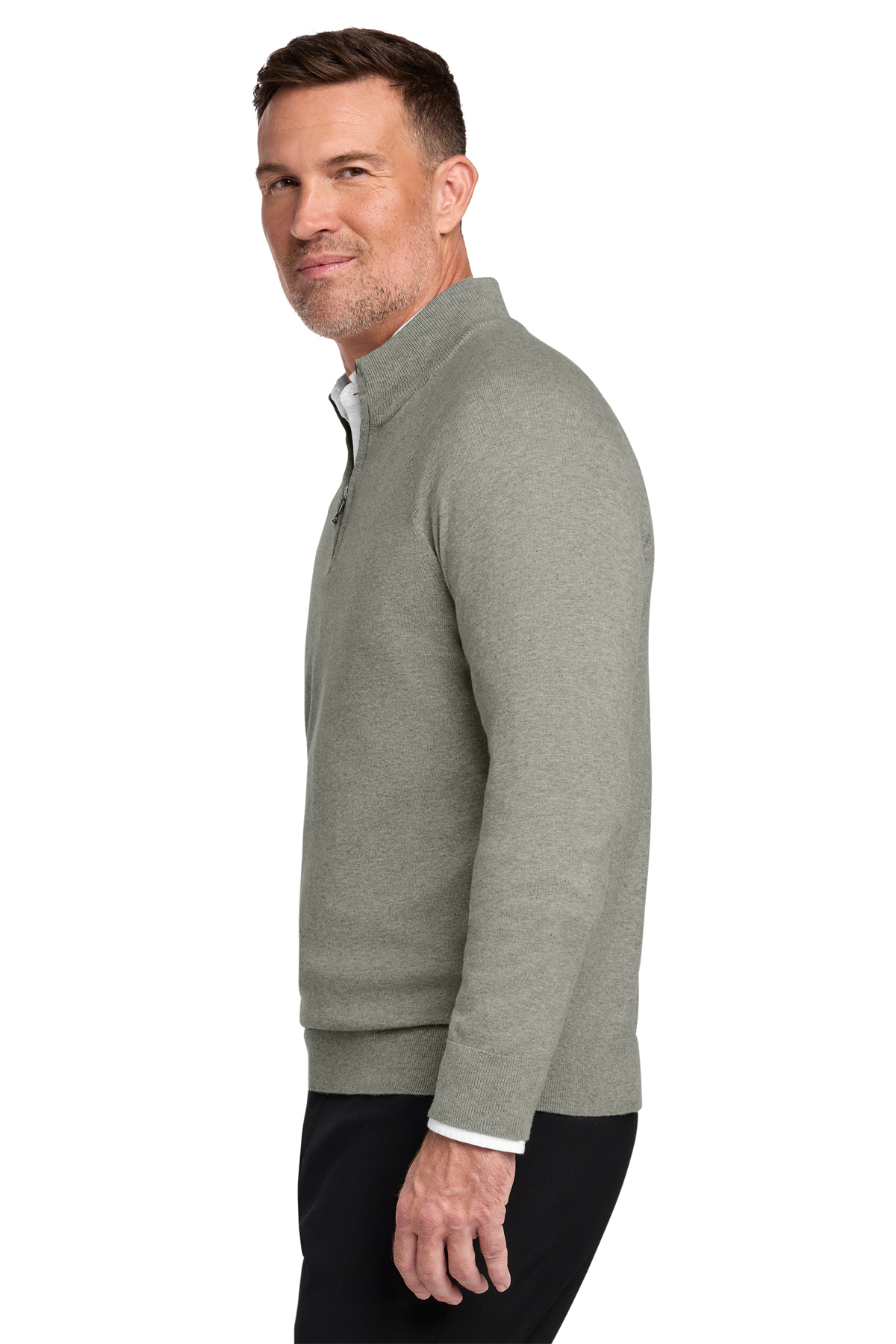 Brooks Brothers Cotton Stretch 1/4-Zip Sweater | Product | Company
