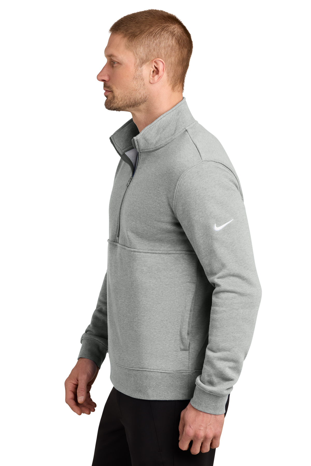 Nike Club Fleece Sleeve Swoosh 1/2-Zip | Product | SanMar
