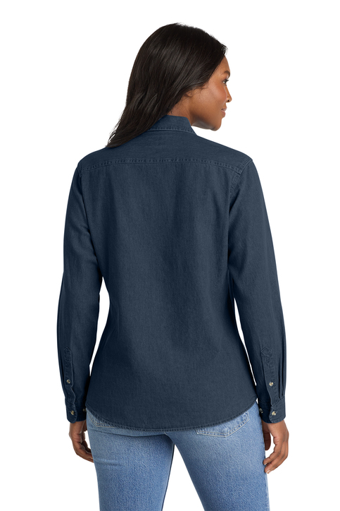 Port & Co Women's Long Sleeve Value Denim Shirt | Product | SanMar