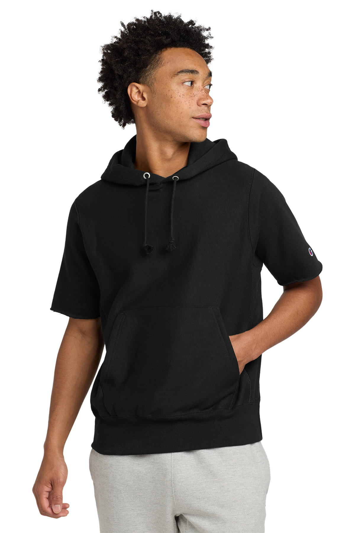 Champion Reverse Weave Short Sleeve Hooded Sweatshirt Product Company Casuals