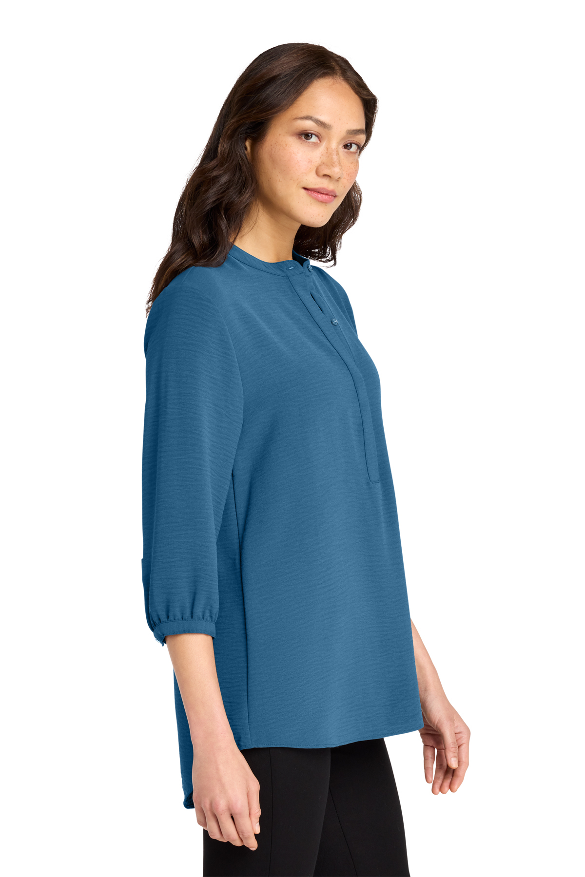 Port Authority Women's 3/4-Sleeve Textured Crepe Tunic | Product
