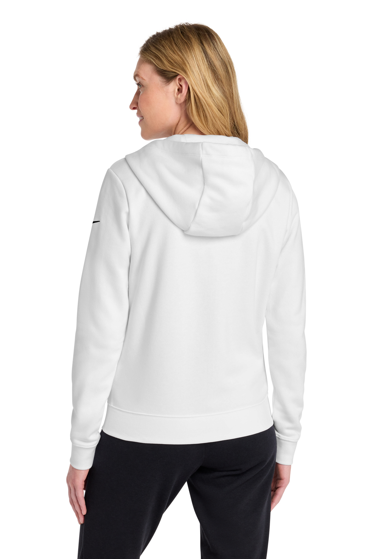 シロ Nike Women's Club Fleece Sleeve Swoosh Full-Zip Hoodie | Product