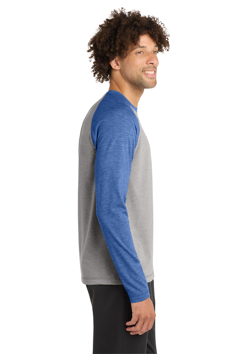 Sport-Tek PosiCharge Long Sleeve Tri-Blend Wicking Raglan Tee