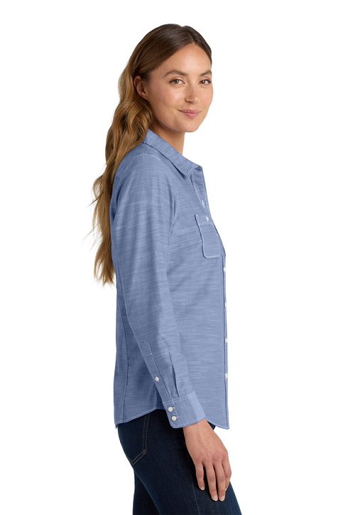 Port Authority Women's Slub Chambray Shirt | Product | SanMar