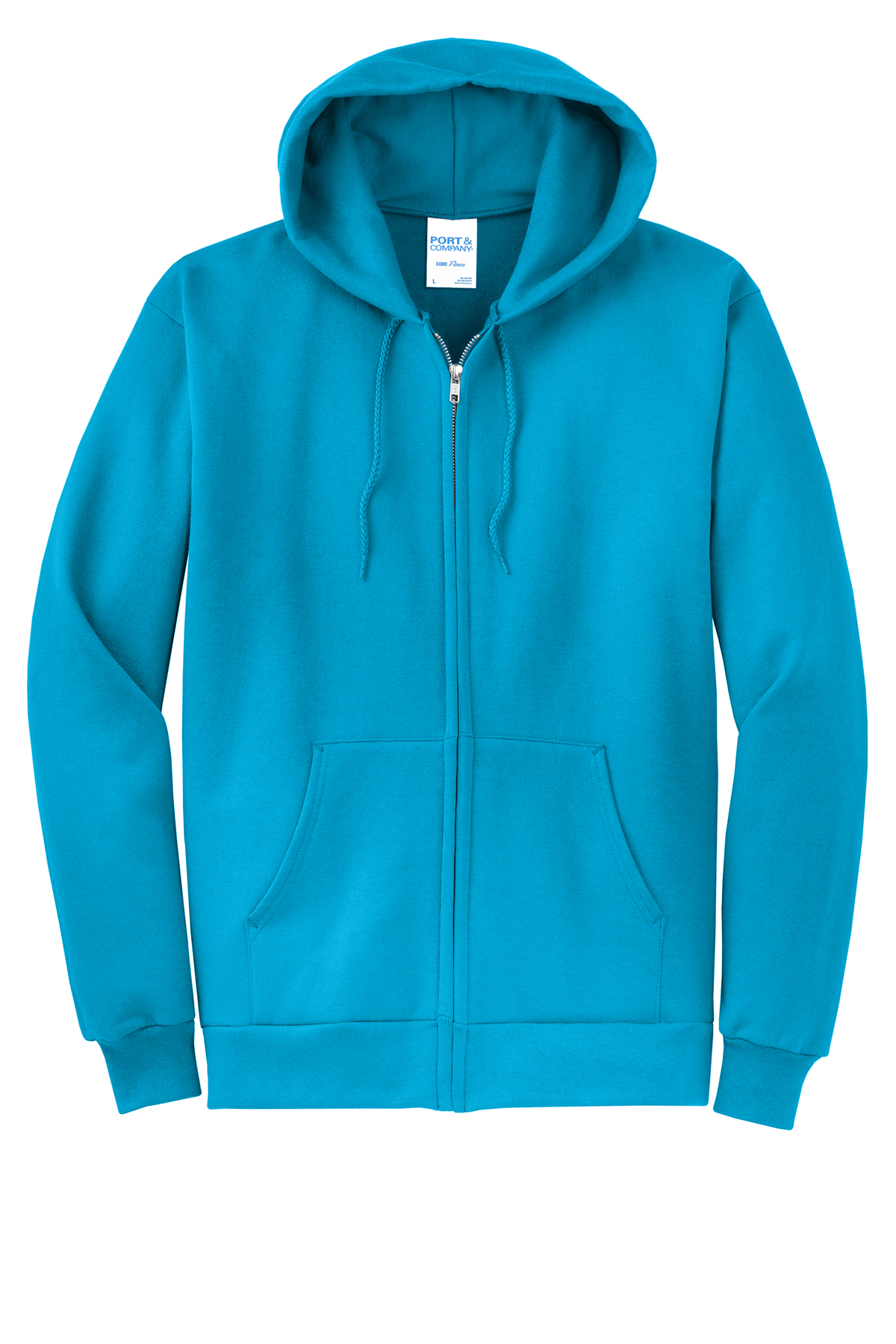 Port & Co Core Fleece Full-Zip Hooded Sweatshirt | Product | SanMar