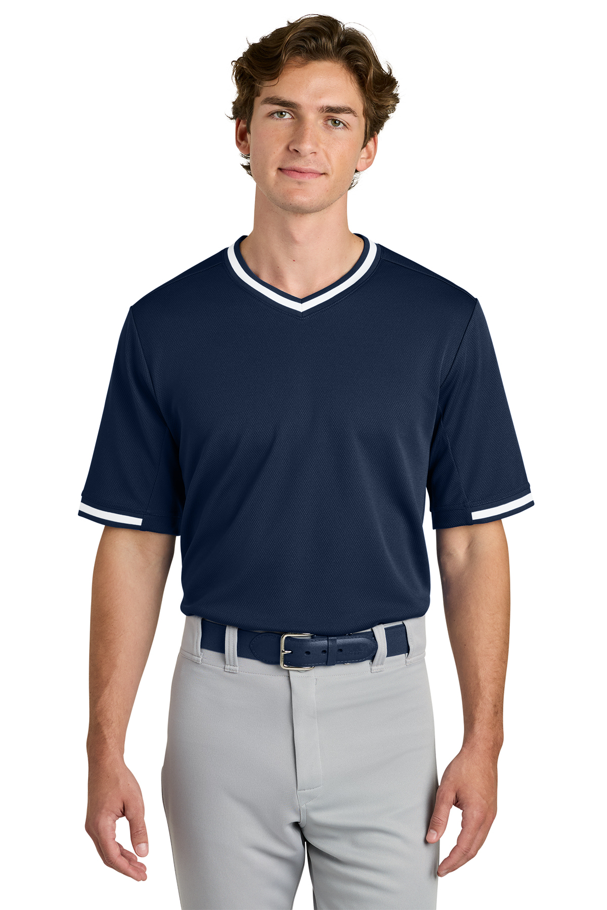 バーチャル  バッティング  V-tee Sport-Tek Tough Mesh V-Neck Baseball Jersey | Product | Sport-Tek