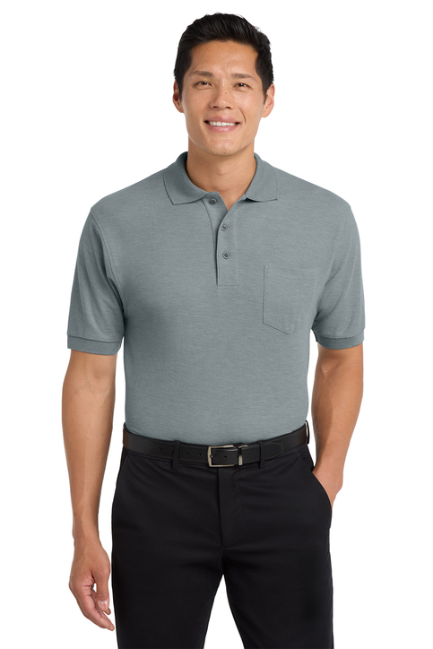 Port Authority Tall Silk Touch™ Long Sleeve Polo | Product | SanMar