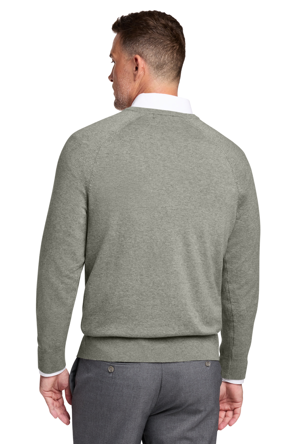 Brooks Brothers Cotton Stretch V-Neck Sweater | Product | Company
