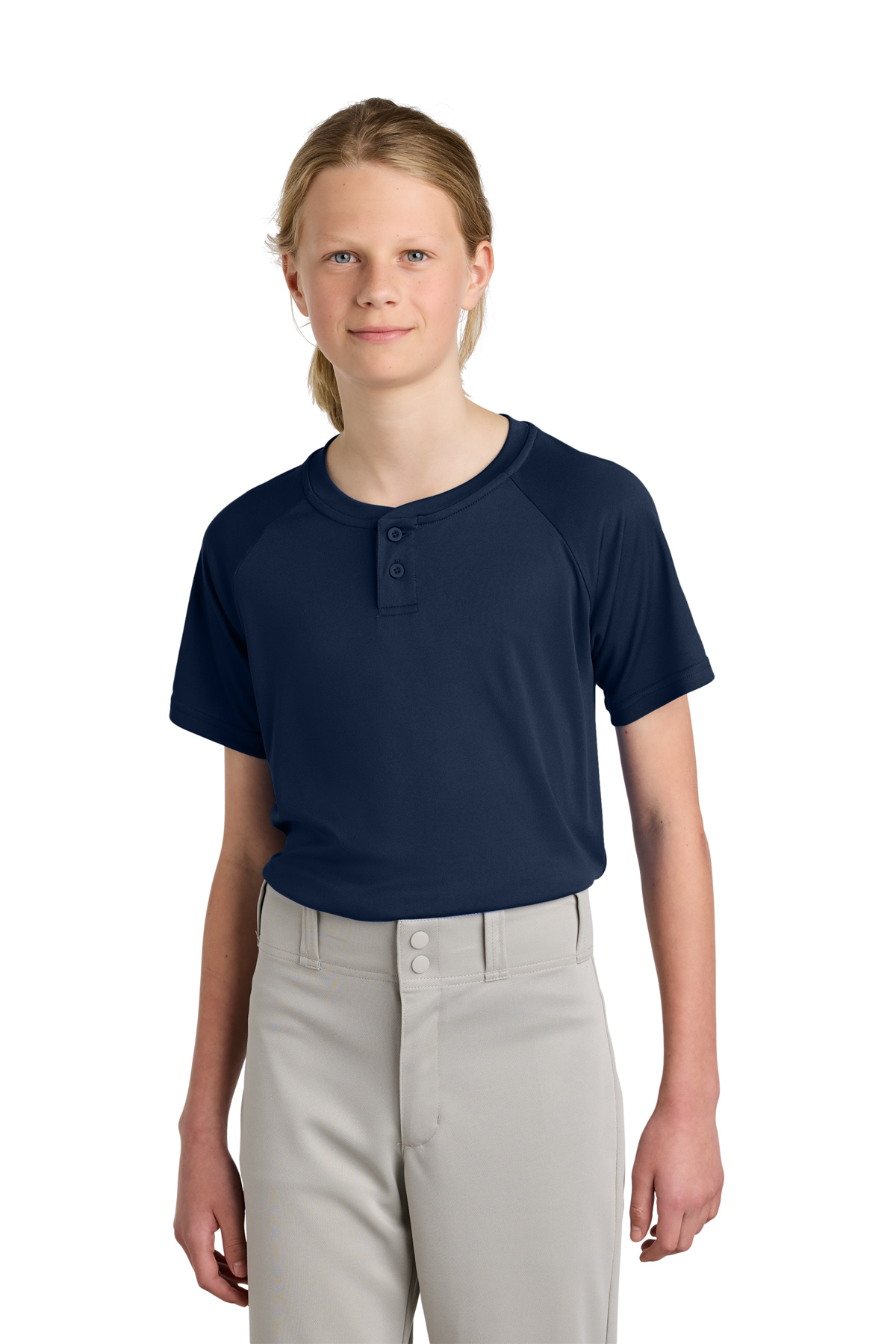 Sport-Tek Youth PosiCharge Competitor 2-Button Henley | Product