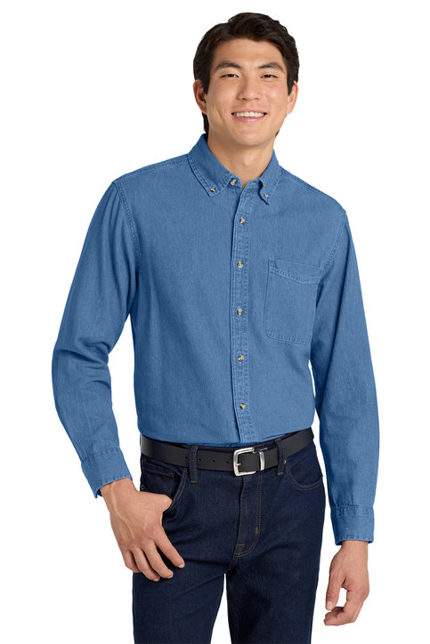 Port Authority Long Sleeve Denim Shirt | Product | SanMar