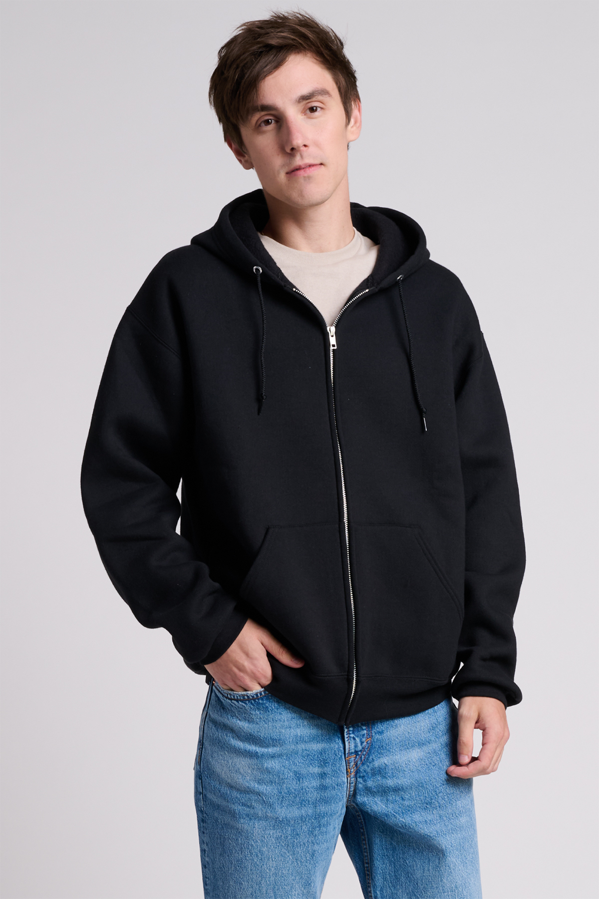 最安値に挑戦！ Unisex Rugged Jerzees Full-Zip Product | Sweatshirt Hooded トップス
