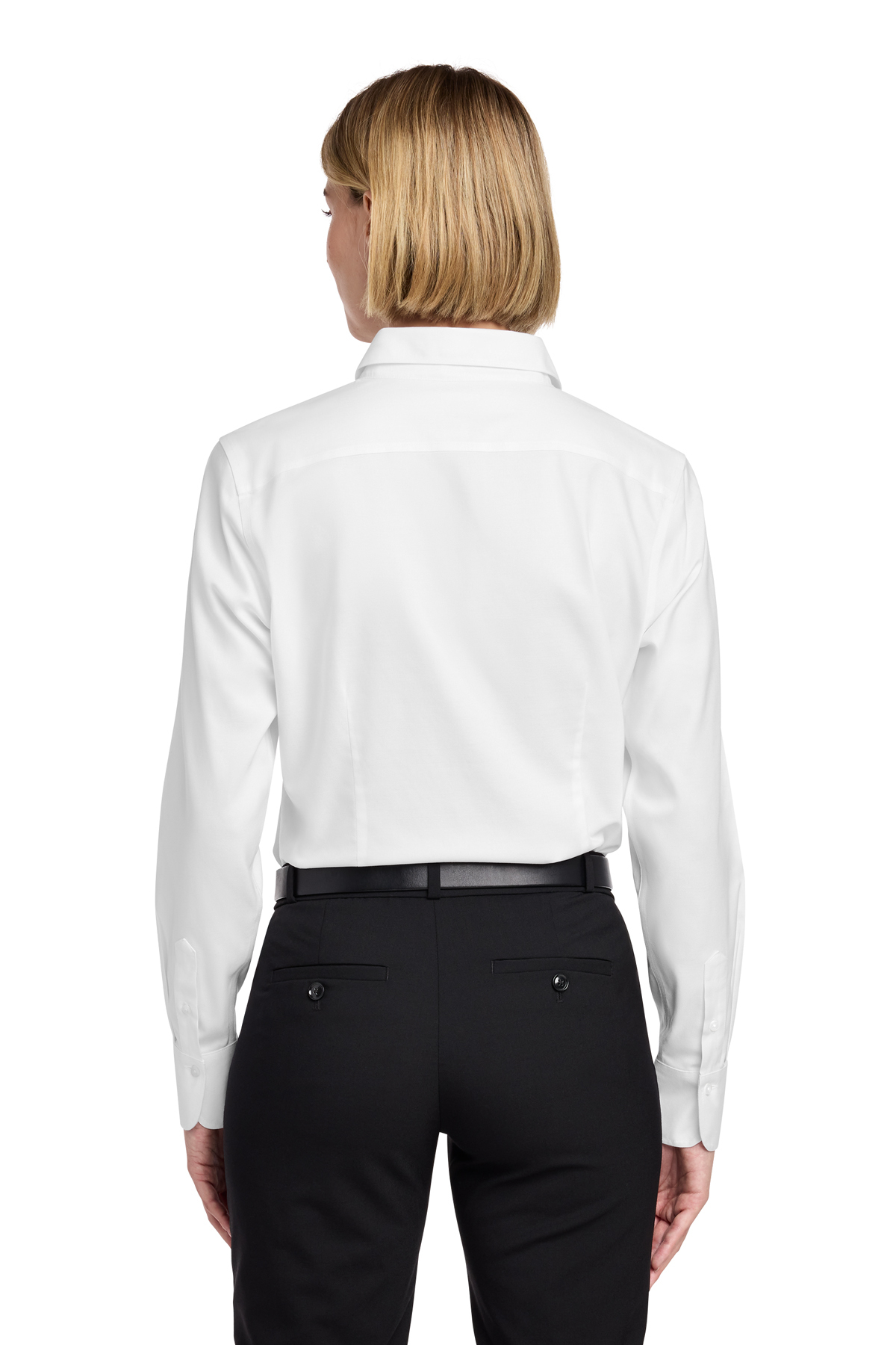 Brooks Brothers ノーカラージャケット XS ホワイト Brooks Brothers Women's Wrinkle-Free Stretch Nailhead Shirt