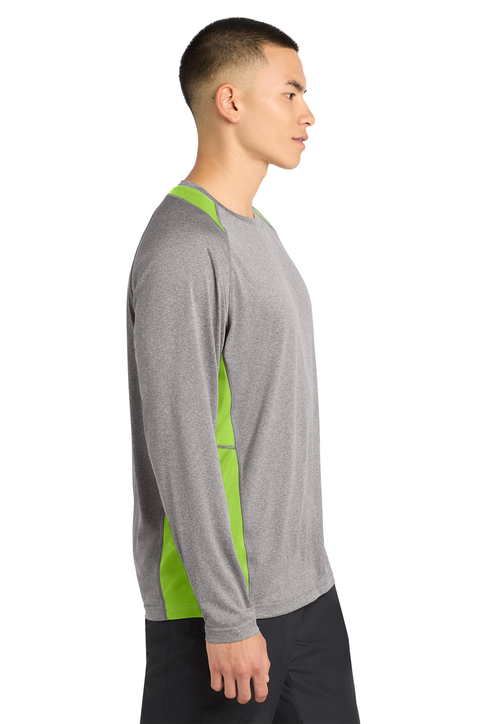 Sport-Tek Long Sleeve Heather Colorblock Contender Tee | Product