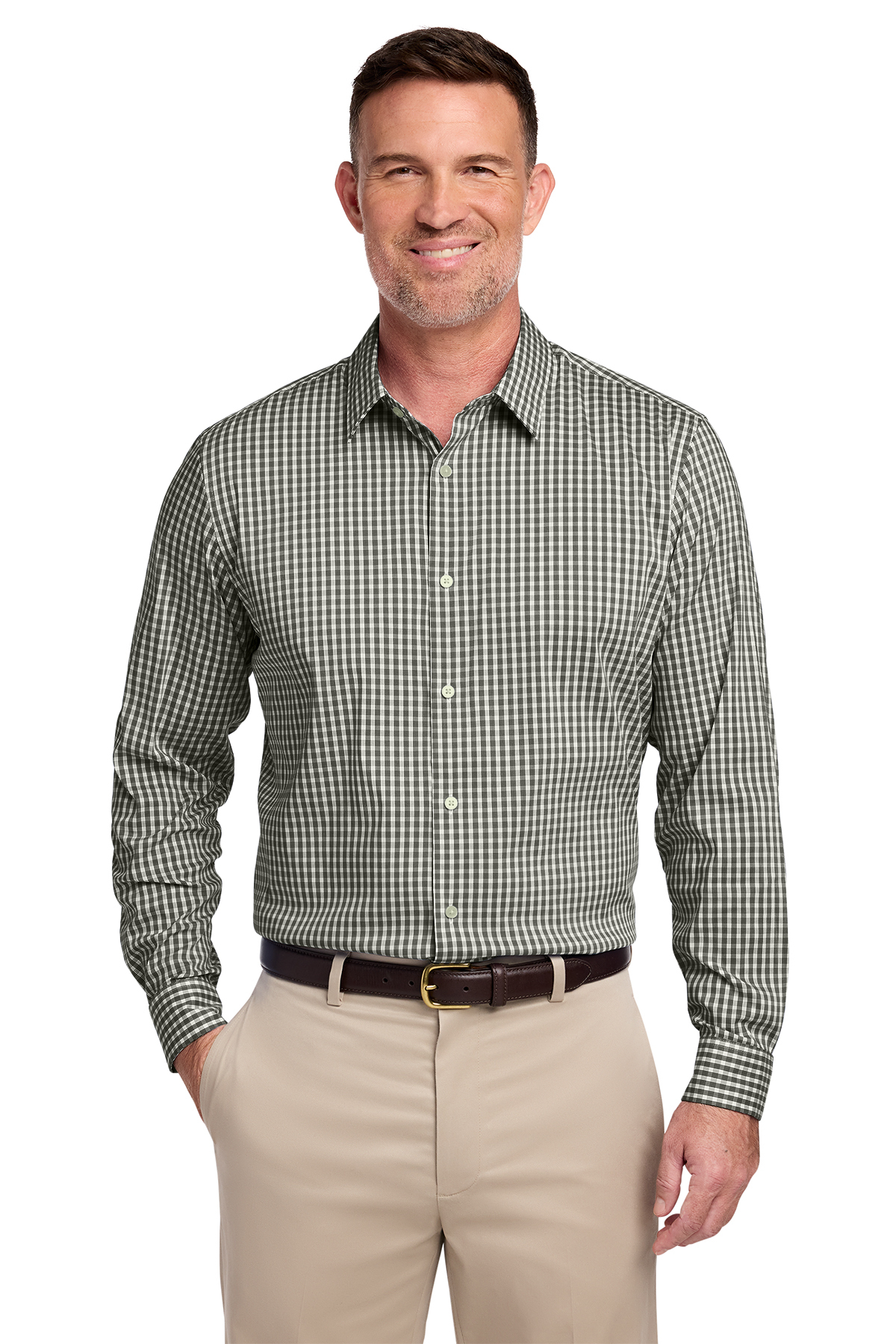 Brooks Brothers Tech Stretch Patterned Shirt | Product | SanMar