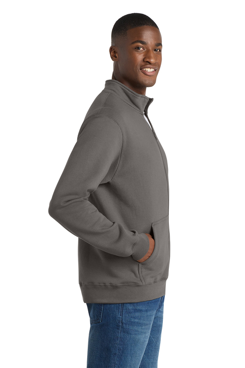 Port & Co Core Fleece Cadet Full-Zip Sweatshirt | Product | SanMar