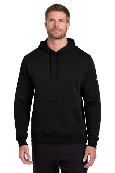 nike club fleece pullover hoodie black