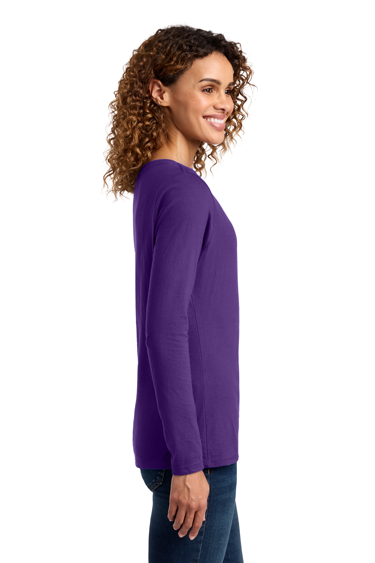 Port & Co Women's Long Sleeve Fan Favorite V-Neck Tee | Product