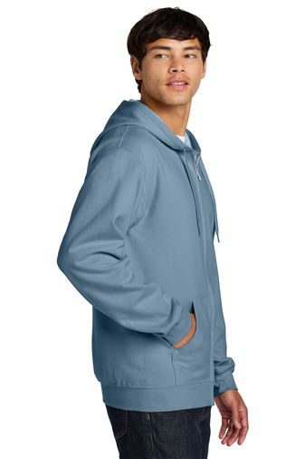 Port & Company Men's PC90ZH Full-Zip Hooded Sweatshirt - 4XL, Safety Orange