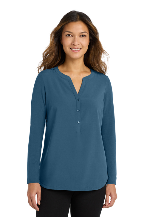 Port Authority Women's Concept 3/4-Sleeve Soft Split Neck Top
