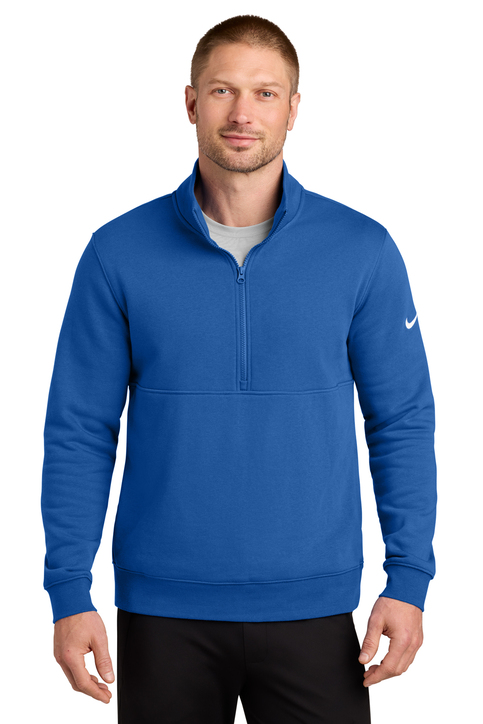 Nike Club Fleece Sleeve Swoosh 1/2-Zip | Product | SanMar