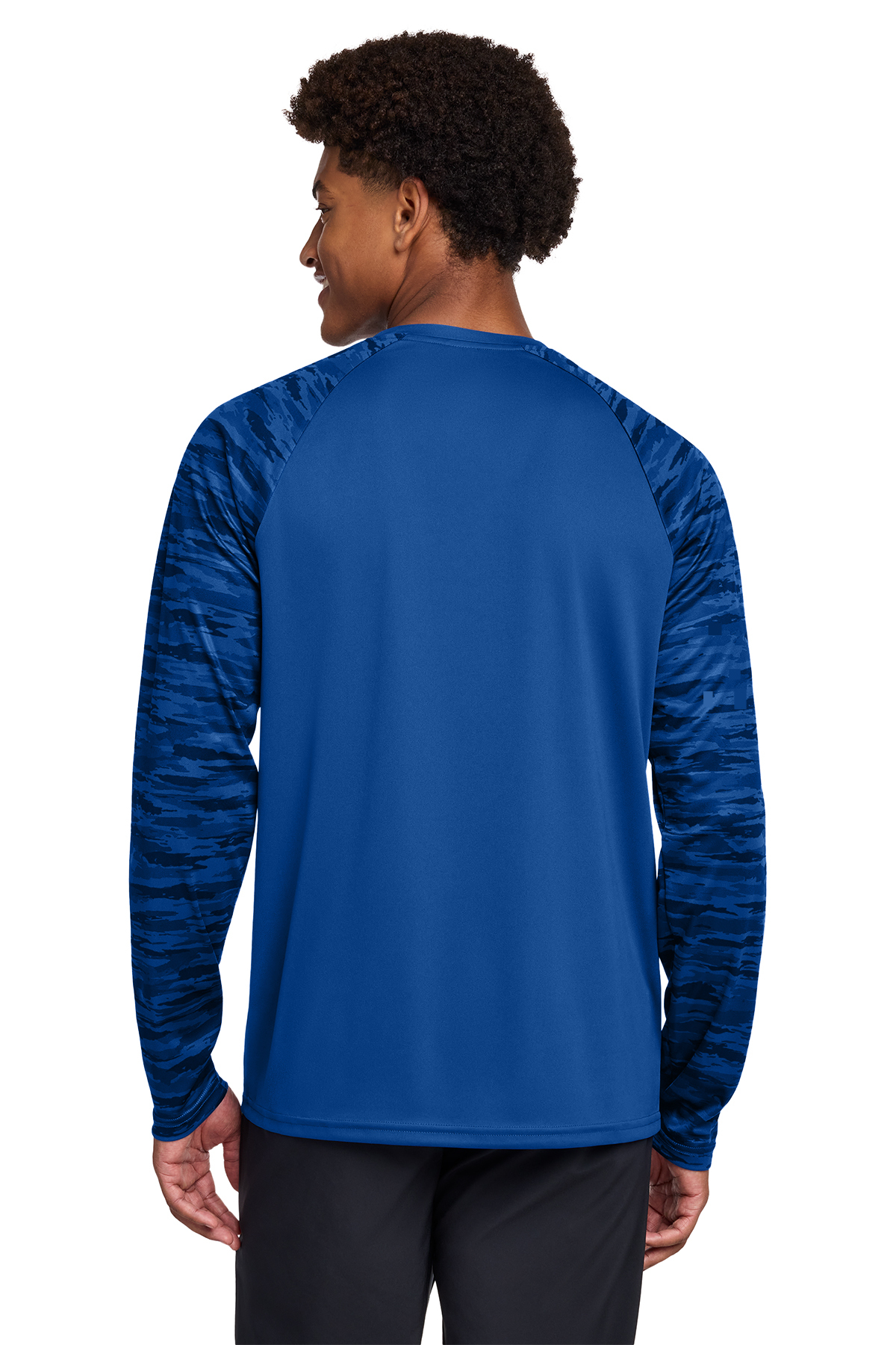 Sport-Tek Drift Camo Colorblock Long Sleeve Tee | Product | Sport-Tek